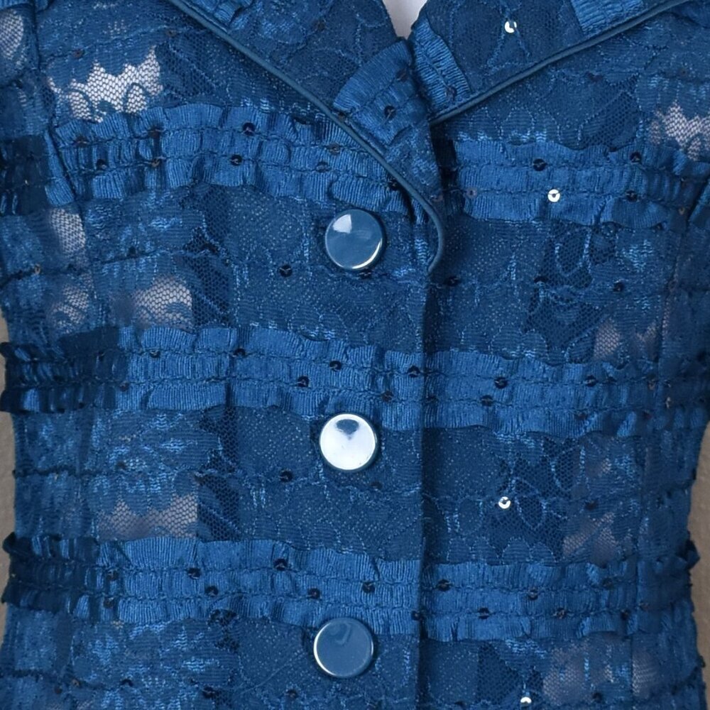 Clara Sun Woo Lace Ribbon Stripe Blazer Jacket S - Picture 3 of 9